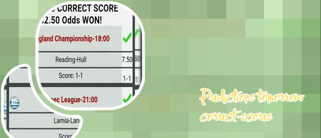 Soccer prediction tomorrow correct score